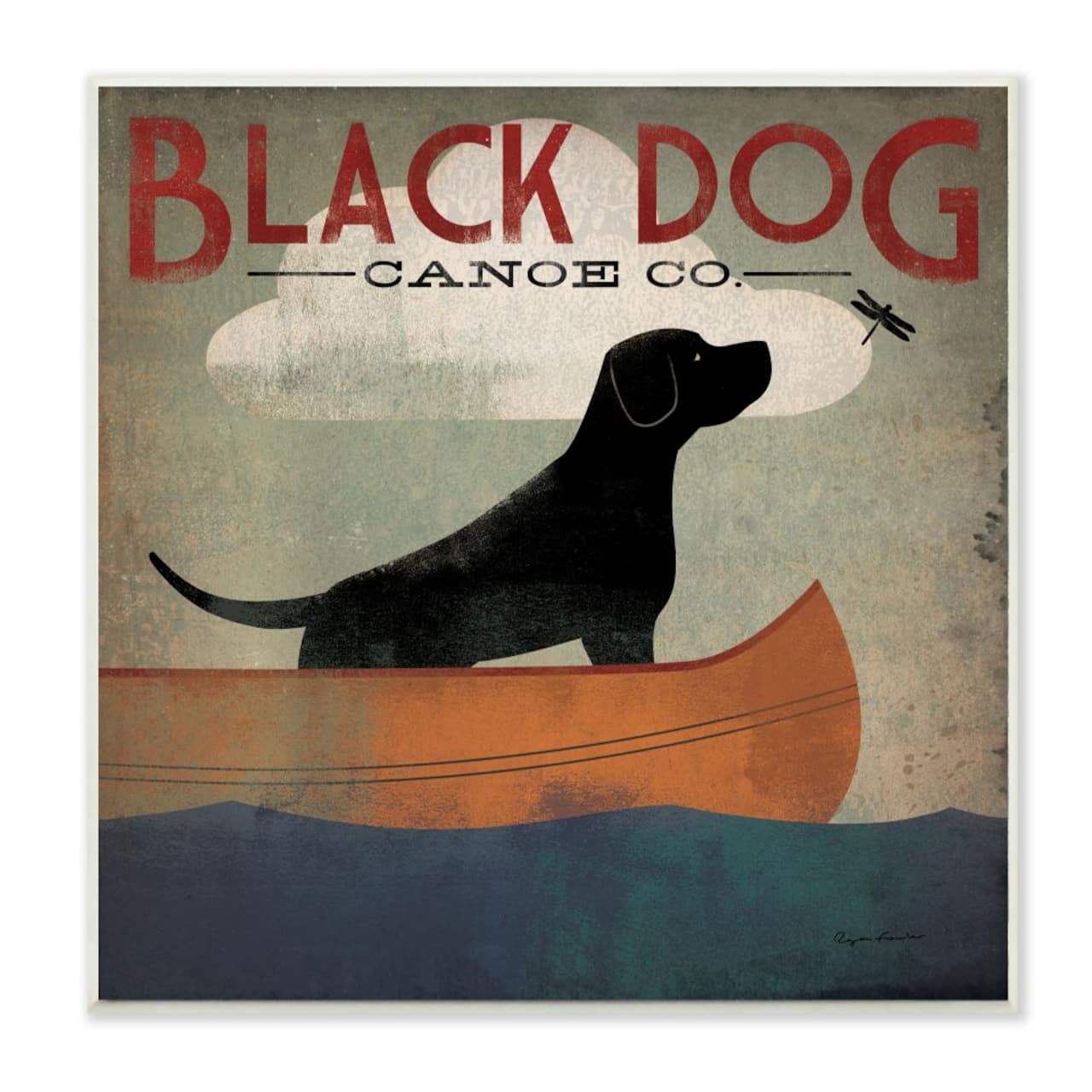 Stupell Industries Black Dog Canoe Company Wall Plaque